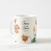 Christlich inspirierender Orange Poppy Grace Kaffeetasse (Vorderseite Links)
