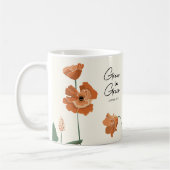 Christlich inspirierender Orange Poppy Grace Kaffeetasse (Links)