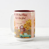 Christlich Inspiriert Herbstlandschaft Zweifarbige Tasse (Vorderseite Links)