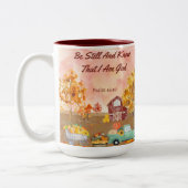 Christlich Inspiriert Herbstlandschaft Zweifarbige Tasse (Links)