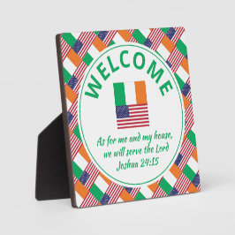 Christlich IRISH AMERICAN Willkommen Fotoplatte