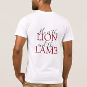 Christlich ist er Löwe und das Lamm Weiß T-Shirt (Rückseite)