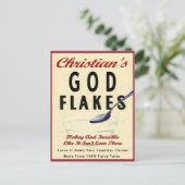 christlich ist gute Flocken... Postkarte (Stehend Vorderseite)