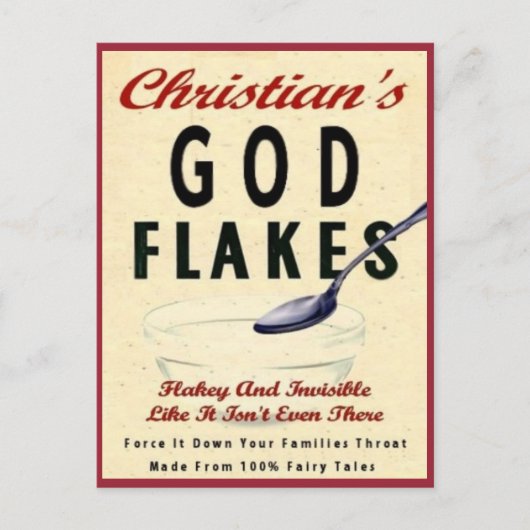 christlich ist gute Flocken... Postkarte (Vorderseite)