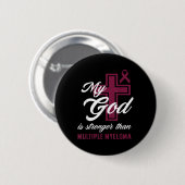 Christlich ist mein Gott stärker als das Multiples Button (Vorne & Hinten)