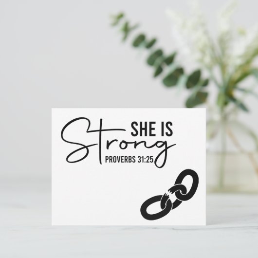 Christlich ist sie stark | Wir verfehlen dich Postkarte (Stehend Vorderseite)