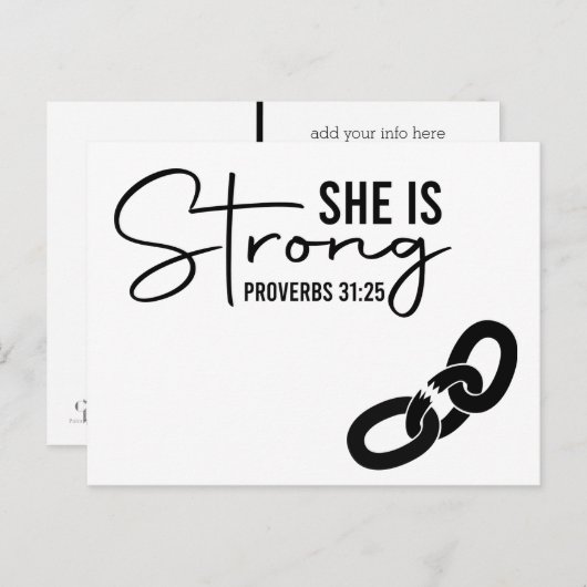 Christlich ist sie stark | Wir verfehlen dich Postkarte (Vorne/Hinten)