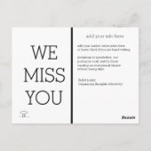 Christlich ist sie stark | Wir verfehlen dich Postkarte (Rückseite)