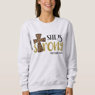 Christlich ist sie starke Bibelverse Sprichwörter Sweatshirt
