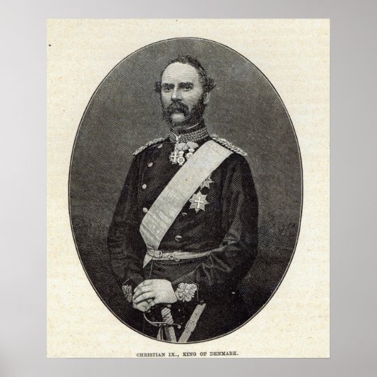 Christlich IX, König von Dänemark Poster (Vorne)