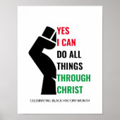 Christlich JA, I CAN Black History Month Poster (Vorne)