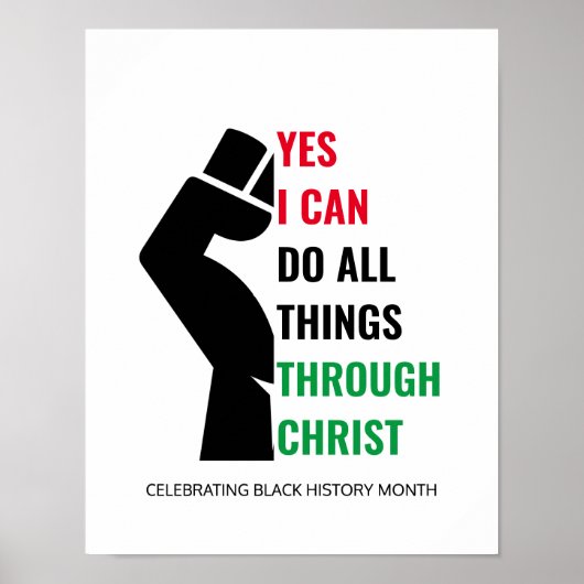 Christlich JA, I CAN Black History Month Poster (Vorne)