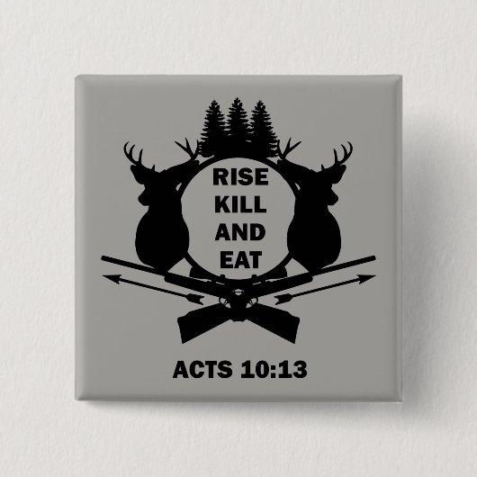 Christlich Jäger Jagdakt 10:13 Steigende Zahl Esse Button (Vorderseite)