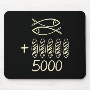 Christlich Jesus 2 Fische 5 Brote speist 5000 Männ Mousepad