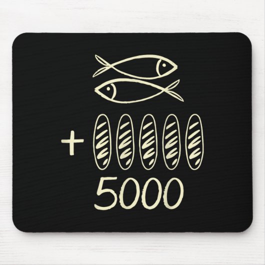 Christlich Jesus 2 Fische 5 Brote speist 5000 Männ Mousepad (Vorne)