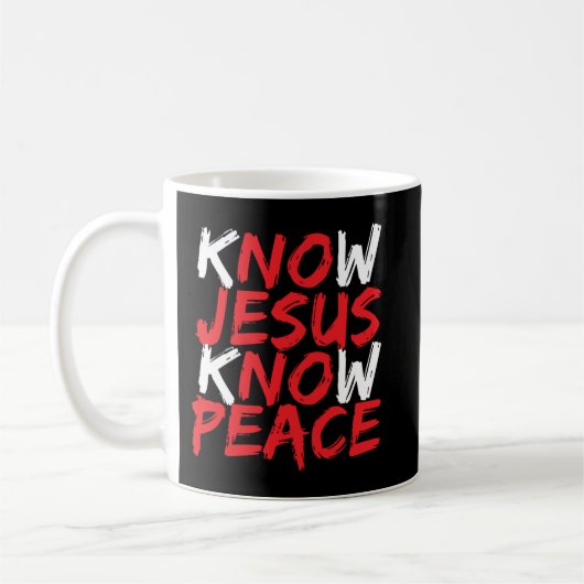 Christlich Jesus Bible Verse Scripting Know Jesus  Kaffeetasse (Links)