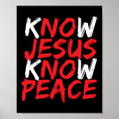 Christlich Jesus Bible Verse Scripting Know Jesus  Poster (Vorne)