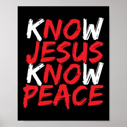 Christlich Jesus Bible Verse Scripting Know Jesus  Poster (Vorne)