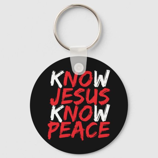 Christlich Jesus Bible Verse Scripting Know Jesus Schlüsselanhänger (Vorderseite)