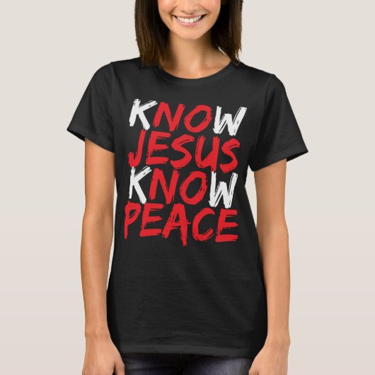 Christlich Jesus Bible Verse Scripting Know Jesus T-Shirt (Vorderseite)