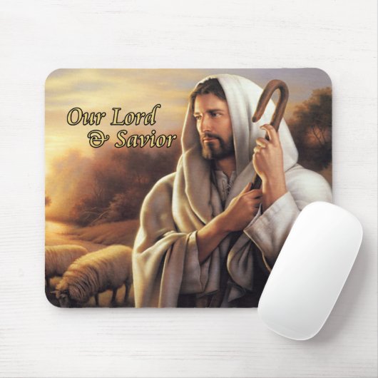 Christlich, Jesus Christus unser Erretter, Religiö Mousepad (Mit Mouse)
