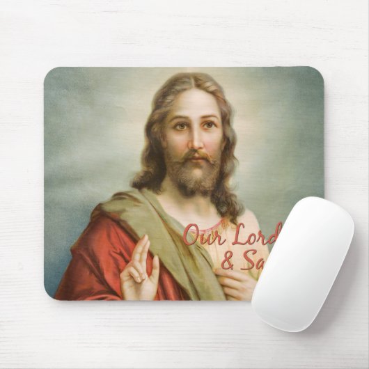 Christlich, Jesus Christus unser Erretter, Religiö Mousepad (Mit Mouse)