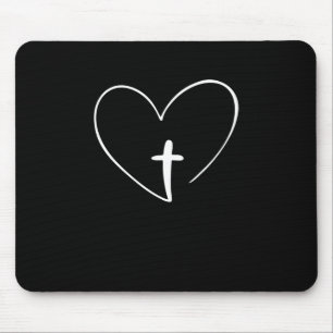 Christlich - Jesus Cross und Herz Mousepad