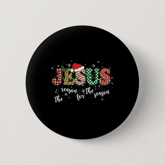 Christlich Jesus der Grund Weihnachten Weihnachtsf Button (Vorderseite)