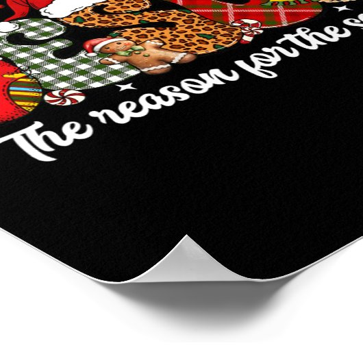 Christlich Jesus der Grund Weihnachten Weihnachtsf Poster (Ecke)