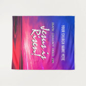 Christlich JESUS IS RISEN Church Oaster Wandteppich (Vorderseite (Horizontal))