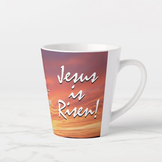 Christlich JESUS IS RISEN Oaster Milchtasse (Rechts)