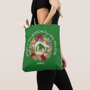 Christlich JESUS IST DER GRUND FÜR DAS Monogramm W Tasche