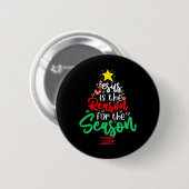Christlich Jesus ist der Grund Weihnachtsbaum Button (Vorne & Hinten)