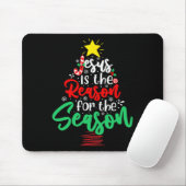 Christlich Jesus ist der Grund Weihnachtsbaum Mousepad (Mit Mouse)