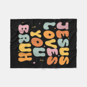 Christlich Jesus Lieben Sie Bruh Groovy Godsister  Fleecedecke (Vorderseite (Horizontal))