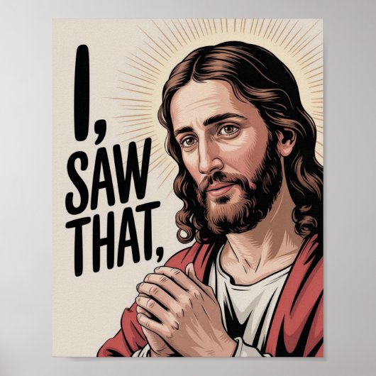 Christlich Jesus Meme | Humoraler Jesus, den ich g Poster (Vorne)