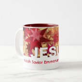 Christlich JESUS Messiah Savior Emmanuel Custom Zweifarbige Tasse (Vorderseite Links)