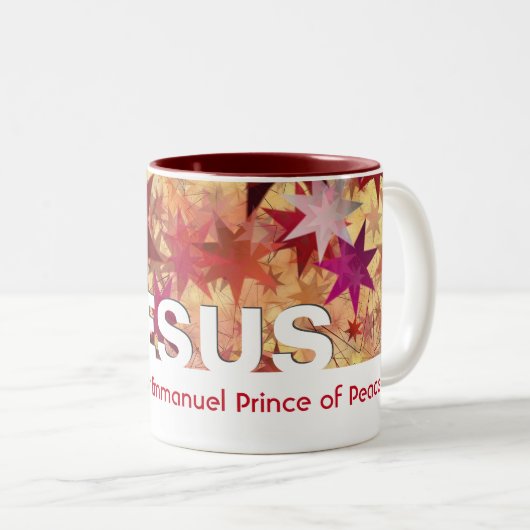 Christlich JESUS Messiah Savior Emmanuel Custom Zweifarbige Tasse (VorderseiteRechts)