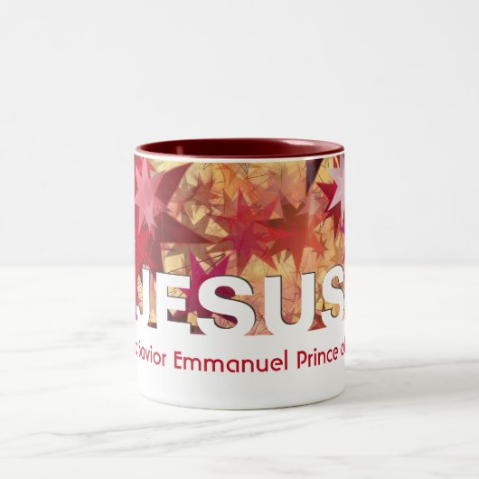 Christlich JESUS Messiah Savior Emmanuel Custom Zweifarbige Tasse (Mittel)