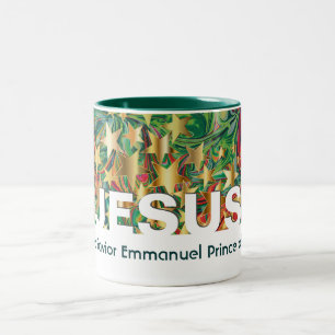 Christlich JESUS Savior Messiah Emmanuel Custom Zweifarbige Tasse