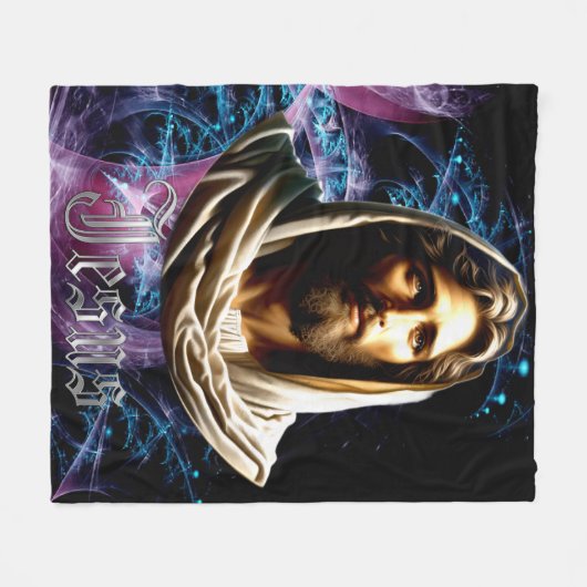 Christlich | Jesus | Sherpadecken Fleecedecke (Vorderseite (Horizontal))