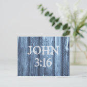 Christlich John 3:16 Bibelverse Postkarte (Stehend Vorderseite)
