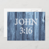 Christlich John 3:16 Bibelverse Postkarte (Vorne/Hinten)