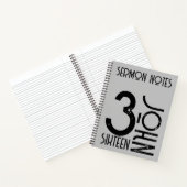 Christlich John 3:16 Minimale Typografie Sermon Notizblock (Innenseite)