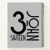 Christlich John 3:16 Minimale Typografie Sermon Notizblock (Rückseite)