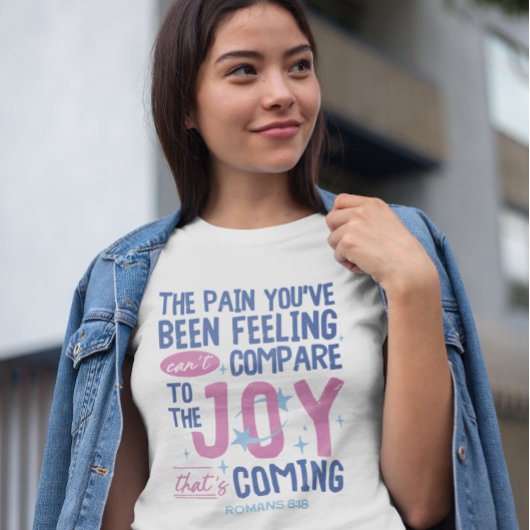 Christlich Joy Coming Romans 8:18 Moderne Moderne Tri-Blend Shirt