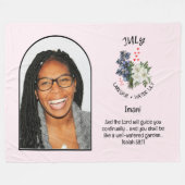 Christlich JULI Geburtsmonat Blume NAME FOTO Fleecedecke (Vorderseite (Horizontal))