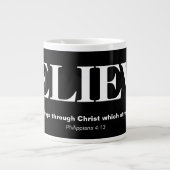 CHRISTLICH JUMBO COFFEE/SOUP MUG - BELIEVE Jumbo-Tasse (Vorderseite)