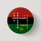 Christlich JUNETEENTH Button (Vorderseite)