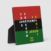 Christlich JUNETEENTH Fotoplatte (Vorderseite)